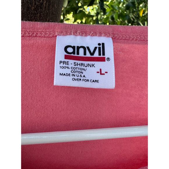 Vintage 90s Single Stitch Anvil “Shades of Nature” Maui Floral Tee Size L - Picture 4 of 6